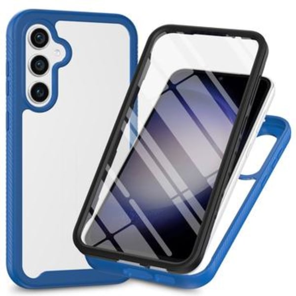 Samsung Galaxy A36/A56 360 Skydds Skal - Blå / Klar Tvåfärgad