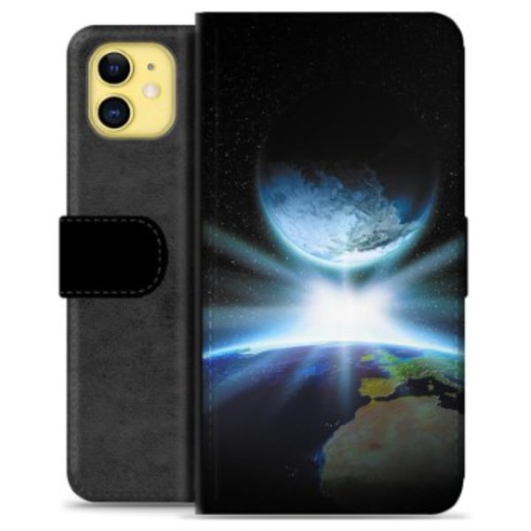 iPhone 11 Premium Plånboksfodral - Rymden Animerad