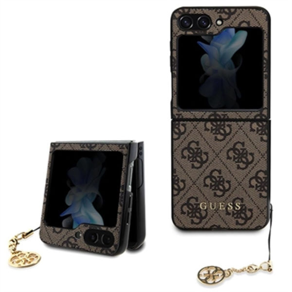 Samsung Galaxy Z Flip5 Guess 4G Charms Collection Hybrid Skal... Brun