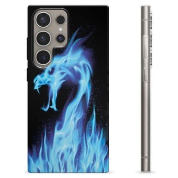 Samsung Galaxy S24 Ultra TPU-Skal - Blå Elddrake Animerad