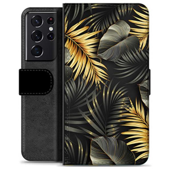 Samsung Galaxy S21 Ultra 5G Premium Plånboksfodral - Gyllene... Animerad