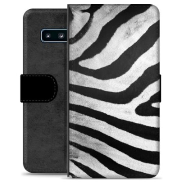 Samsung Galaxy S10 Premium Plånboksfodral - Zebra Animerad