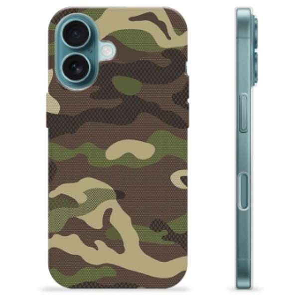 iPhone 16 TPU-Skal - Kamouflage Animerad