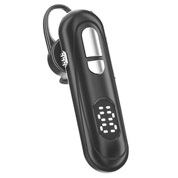 Bluetooth-Headset med Mikrofon och LCD-Display - Svart Svart