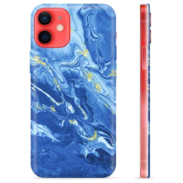 iPhone 12 mini TPU-Skal - Färgrik Marmor Färgrik