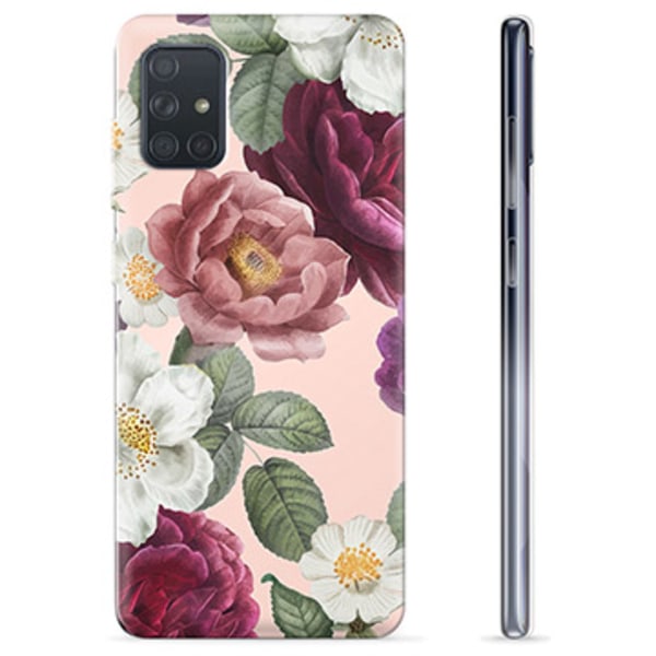 Samsung Galaxy A71 TPU-Skal - Romantiska Blommor Animerad