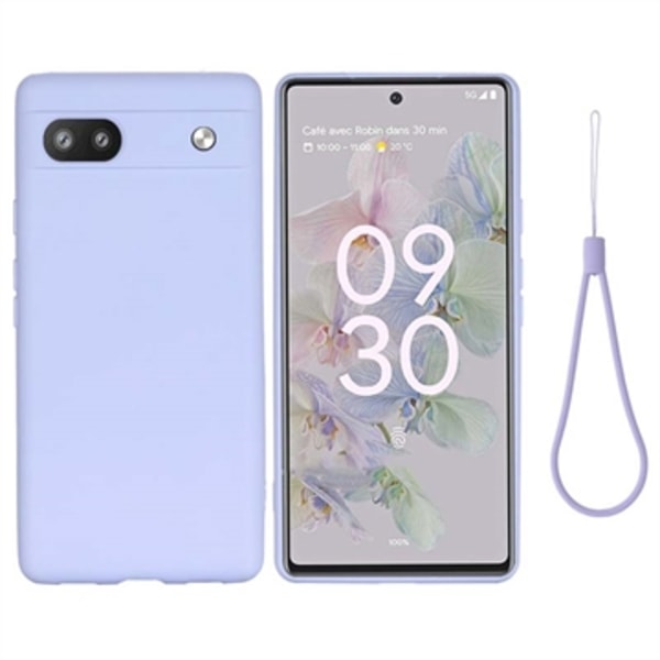 Google Pixel 6a Liquid Silikonskal - Lila Lila