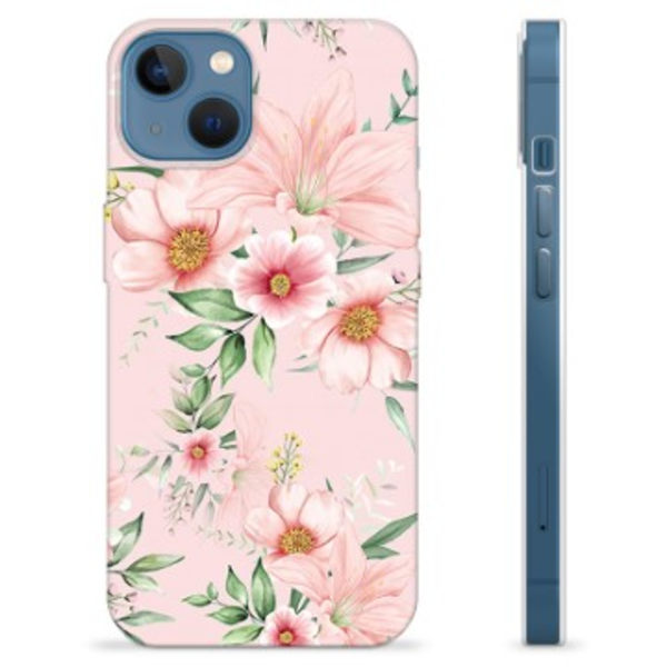 iPhone 13 TPU-Skal - Vattenfärg Blommor Animerad