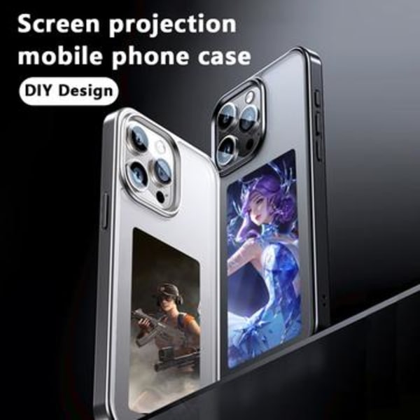 iPhone 14 Pro Max DIY E-InkCase NFC-fodral - Vit Vit