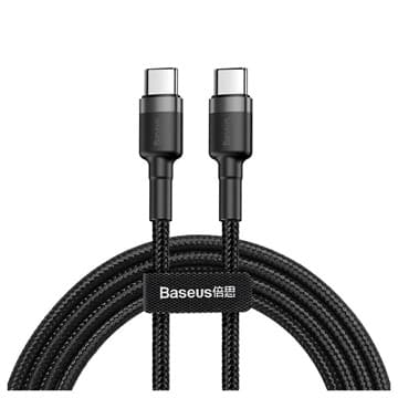 Baseus Cafule Typ-C / Typ-C-Kabel CATKLF-HG1 - 2m - Svart / Grå Tvåfärgad