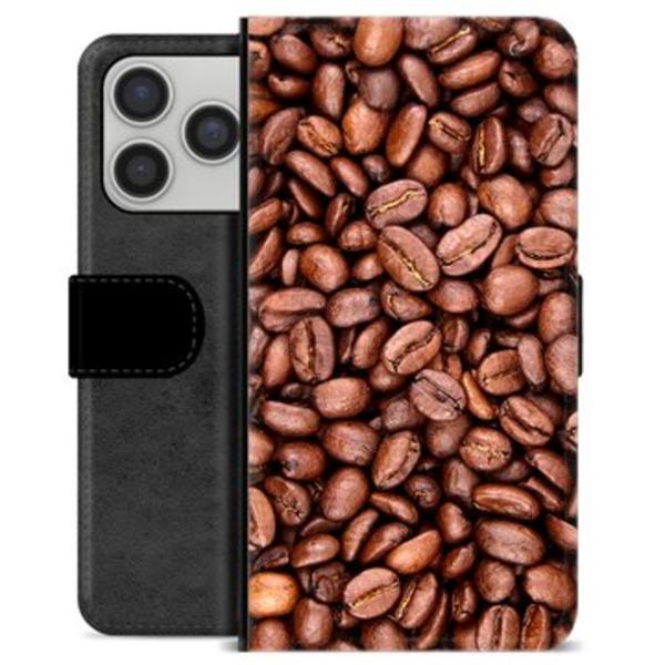 iPhone 17 Pro Premium Plånboksfodral - Kaffebönor Animerad