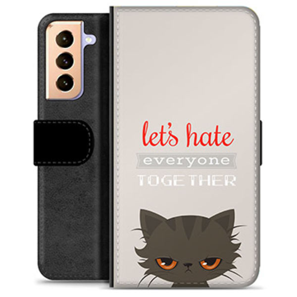 Samsung Galaxy S21+ 5G Premium Plånboksfodral - Arg Katt Animerad