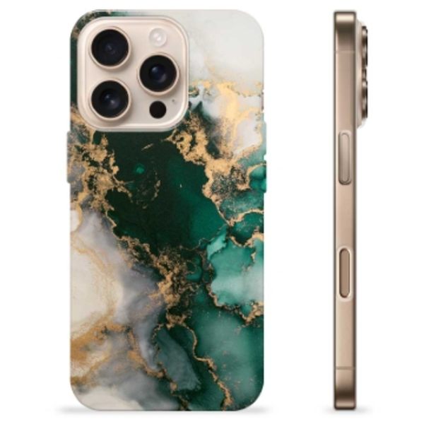 iPhone 16 Pro TPU-Skal - Jade Marmor Animerad