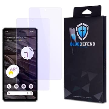 Google Pixel 7a BlueDefend Anti-Blue Light skärmskydd av hä... Genomskinlig