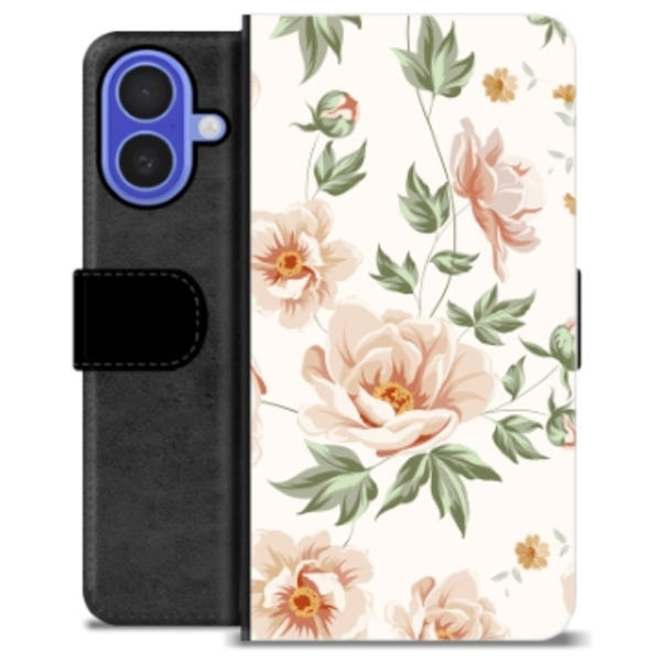 iPhone 16 Premium Plånboksfodral - Blommig Animerad