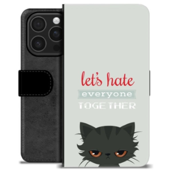 iPhone 16 Pro Premium Plånboksfodral - Arg Katt Animerad