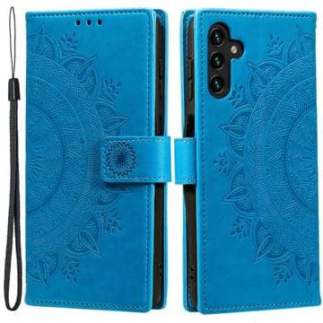 Samsung Galaxy A54 5G Mandala Series Plånboksfodral - Blå Blå