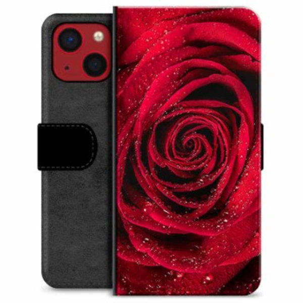 iPhone 13 Mini Premium Plånboksfodral - Ros Animerad