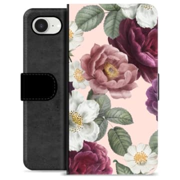 iPhone 16e Premium Plånboksfodral - Romantiska Blommor Animerad