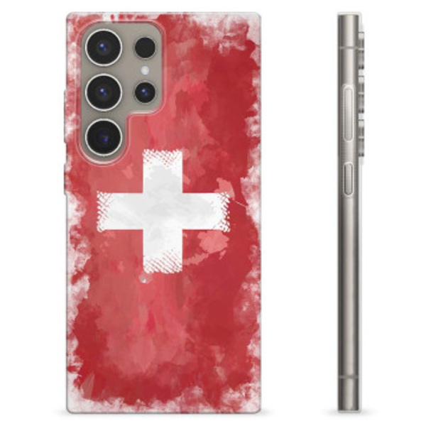 Samsung Galaxy S24 Ultra TPU-skal - Schweizisk Flagga Animerad