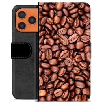 iPhone 17 Pro Max Premium Plånboksfodral - Kaffebönor Animerad