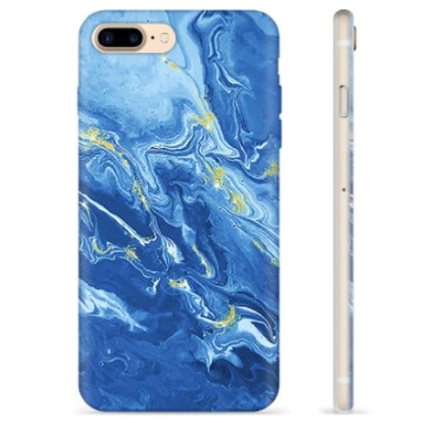 iPhone 7 Plus / iPhone 8 Plus TPU-Skal - Färgrik Marmor Färgrik