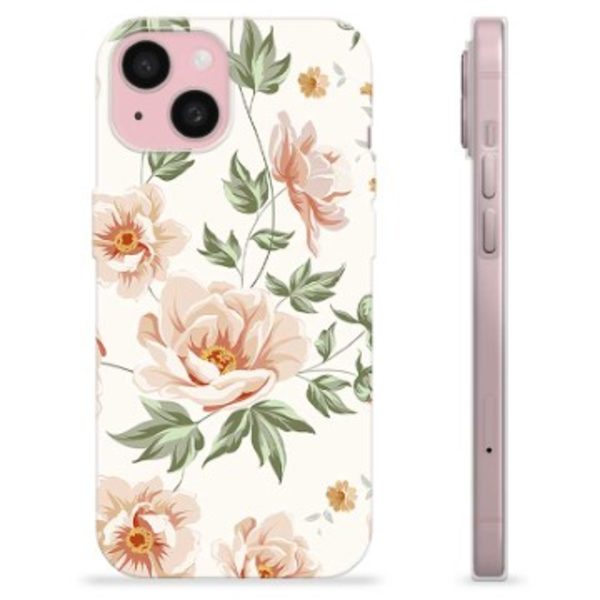 iPhone 15 TPU-Skal - Blommig Animerad