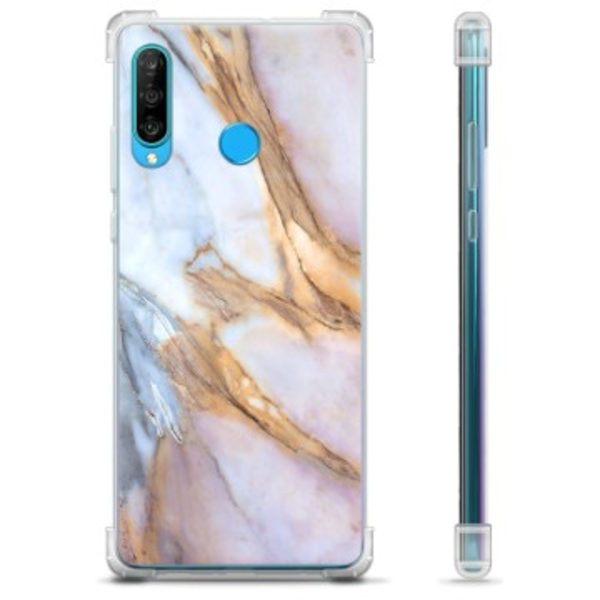 Huawei P30 Lite Hybridskal - Elegant Marmor Animerad