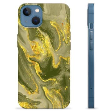 iPhone 13 TPU-Skal - Olivmarmor Tvåfärgad