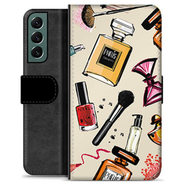 Samsung Galaxy S22+ 5G Premium Plånboksfodral - Smink Animerad