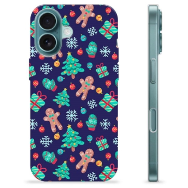 iPhone 16 TPU-Skal - Pepparkaksgubbe Animerad