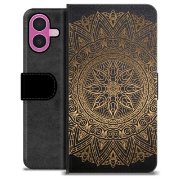 iPhone 16 Plus Premium Plånboksfodral - Mandala Animerad