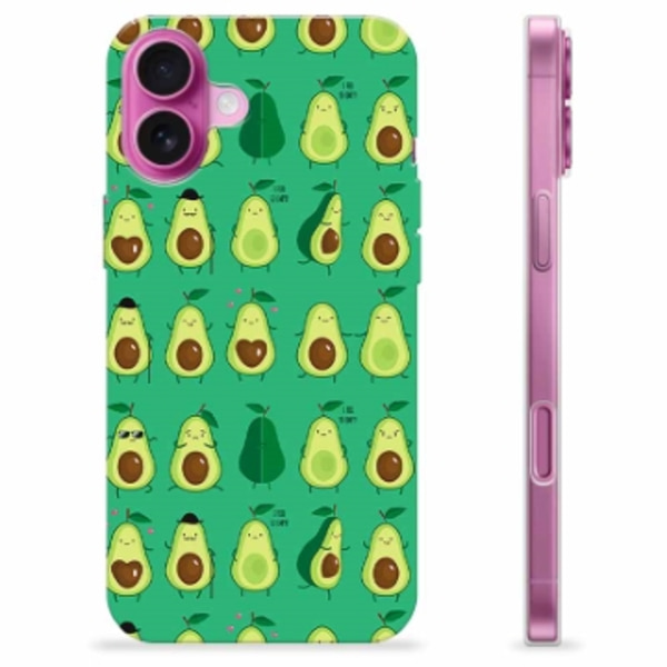 iPhone 16 Plus TPU-Skal - Avokado Mönster Animerad