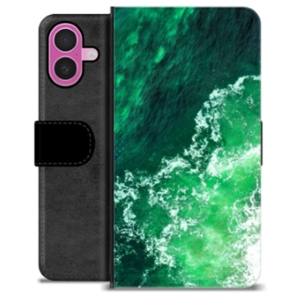 iPhone 16 Plus Premium Plånboksfodral - Vågor Animerad