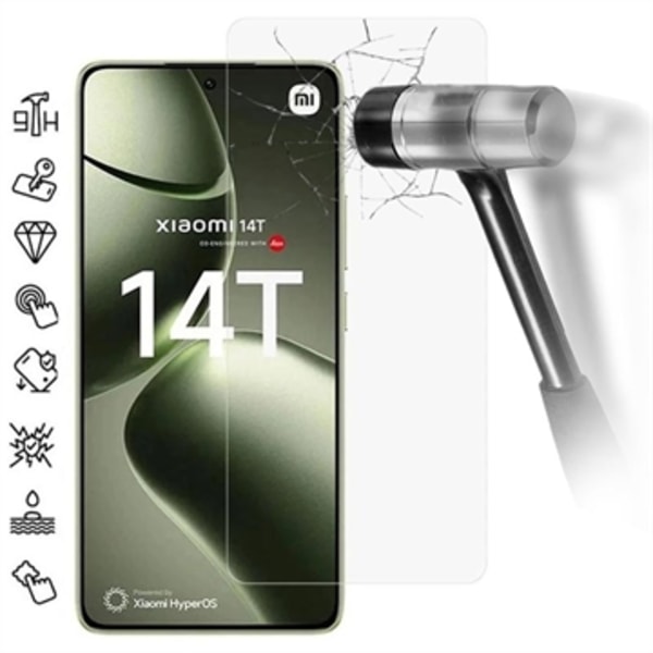 Xiaomi 14T/14T Pro Härdat Glas Skärmskydd - Case Friendly... Genomskinlig