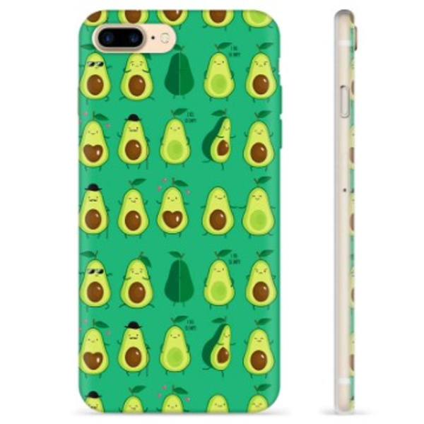 iPhone 7 Plus / iPhone 8 Plus TPU-Skal - Avokado Mönster Animerad
