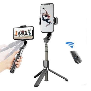 Selfiepinne med Gimbal Stabilizer och Tripod Stativ L08 Svart