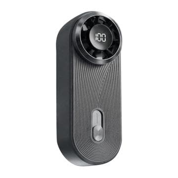 Y61 Mini-handfläkt - 100 hastigheter, USB-C, digital display... Svart