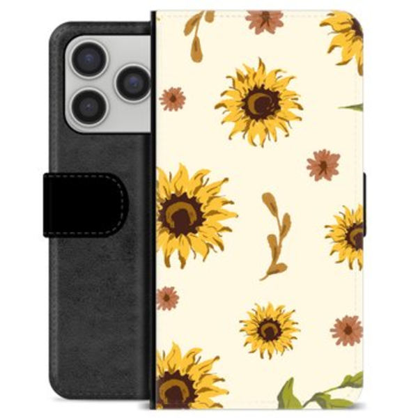 iPhone 17 Pro Premium Plånboksfodral - Solrosor Animerad