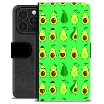 iPhone 16 Pro Premium Plånboksfodral - Avokado Mönster Animerad