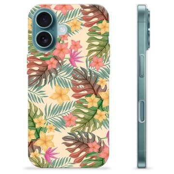 iPhone 16 TPU-Skal - Rosa Blommor Animerad
