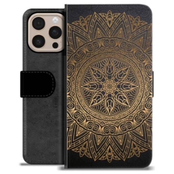 iPhone 16 Pro Max Premium Plånboksfodral - Mandala Animerad