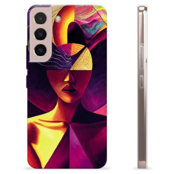 Samsung Galaxy S22 5G TPU-Skal - Kubistiskt Porträtt Animerad