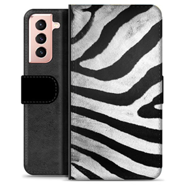 Samsung Galaxy S21 5G Premium Plånboksfodral - Zebra Animerad