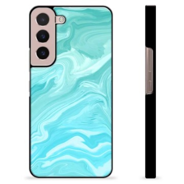 Samsung Galaxy S22 5G Skyddsskal - Blå Marmor Blå