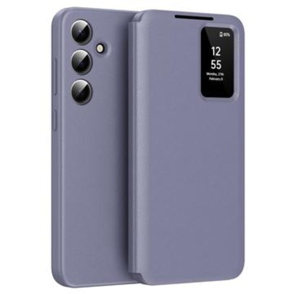 Samsung Galaxy S24 Smart Clear View Flip Skal med kortplats... Lila