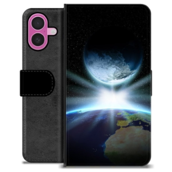 iPhone 16 Plus Premium Plånboksfodral - Rymden Animerad