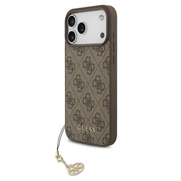iPhone 17 Pro Max Guess 4G Charm Hybridskal - MagSafe-... Brun
