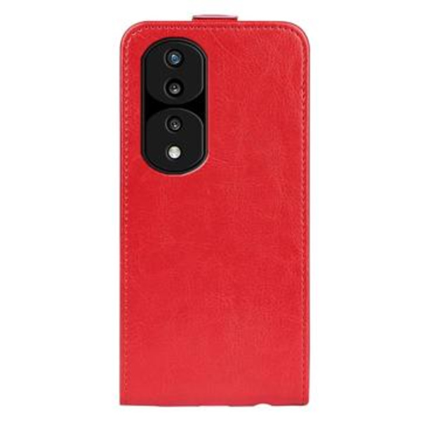 Honor 70 Pro Vertikalt Flipfodral med Korthållare - Röd Röd