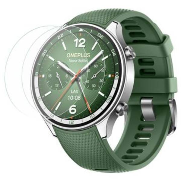 OnePlus Watch 2R Härdat Glas Skärmskydd - 9H - Klar - 2 stk. Genomskinlig